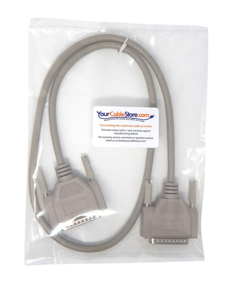 Your Cable Store 3 Foot DB25 25 Pin Serial Port Cable Male/Male RS232 - Image 2